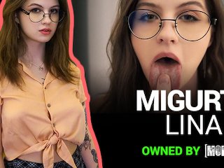 Mofos – Wild Brunette Migurtt Lina Takes It All and Rides Like a Pro